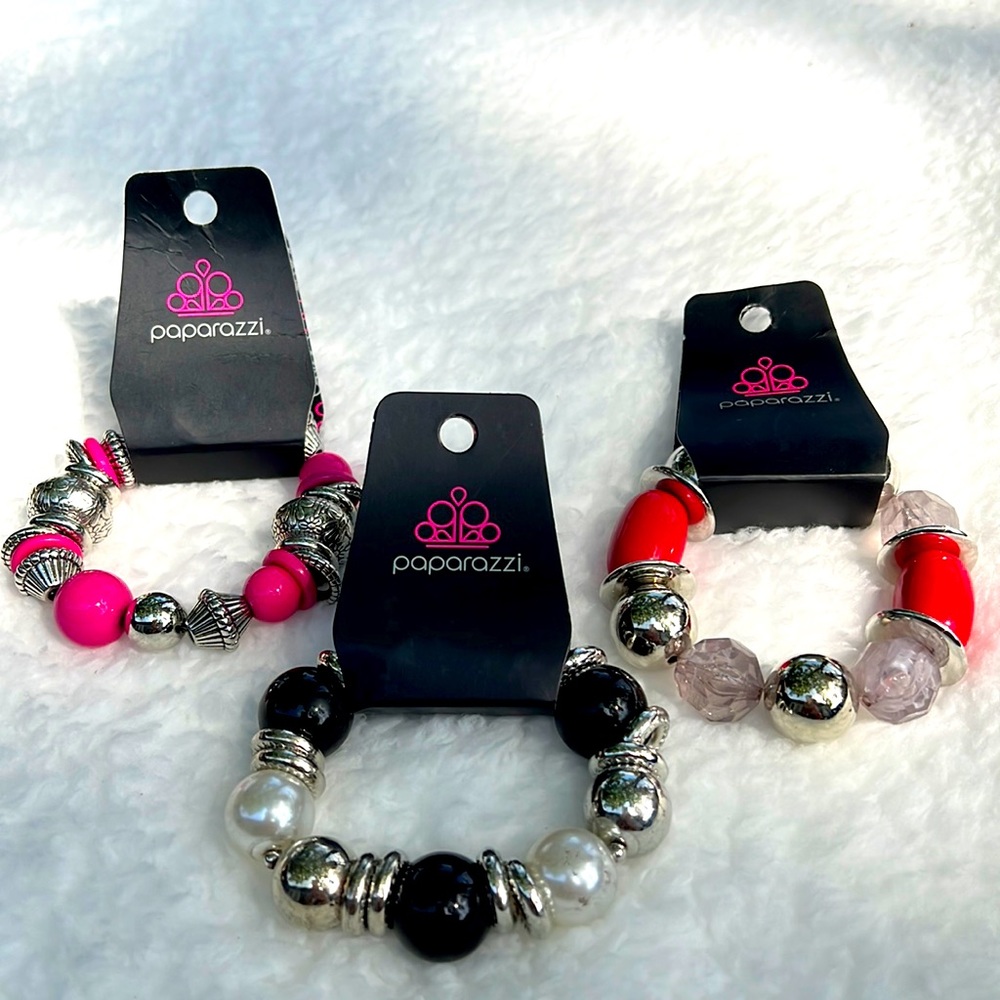 Paparazzi Lot of 3 Stretchy Bracelets